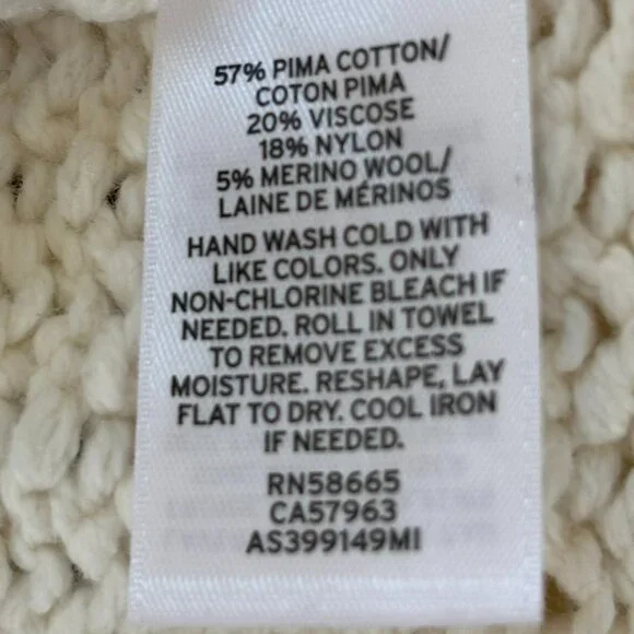 1901 Cream Shawl Collar Button Cardigan Sweater Size Small - Picture 11 of 11